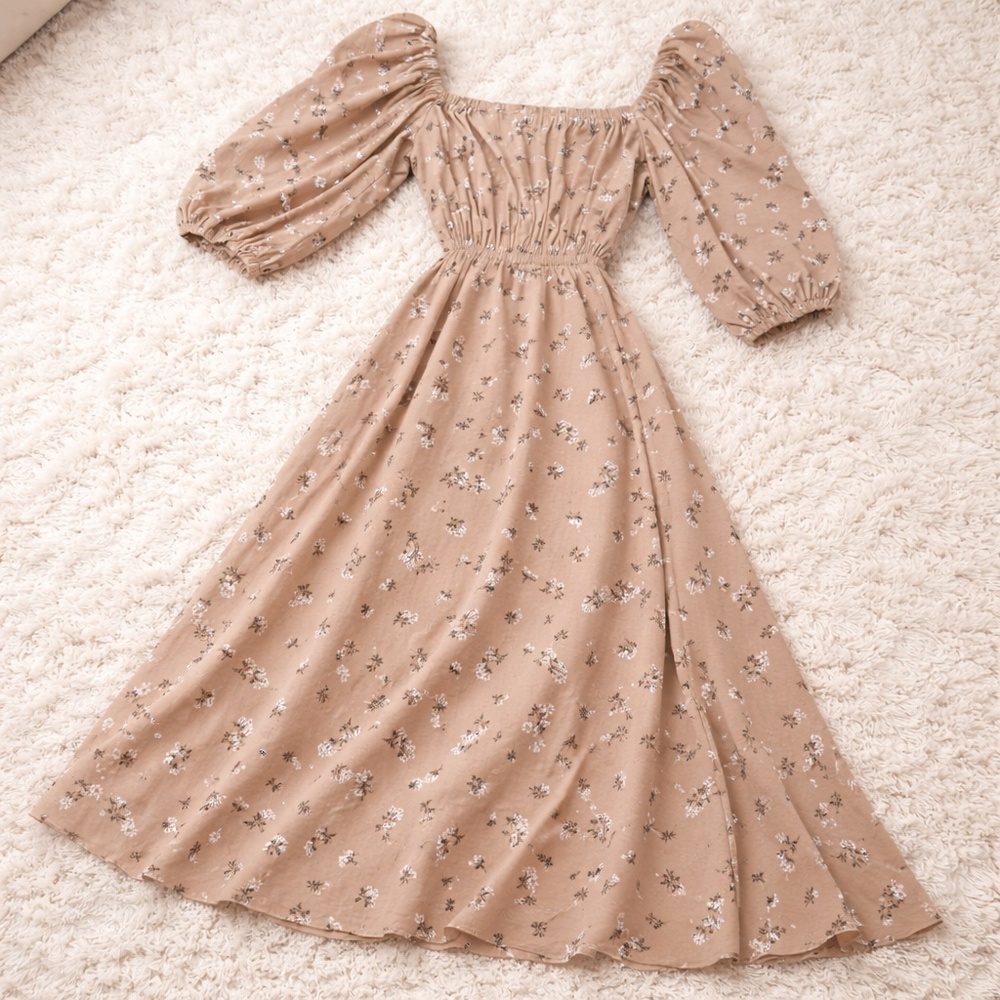 Romantic Floral Midi Dress 🌸